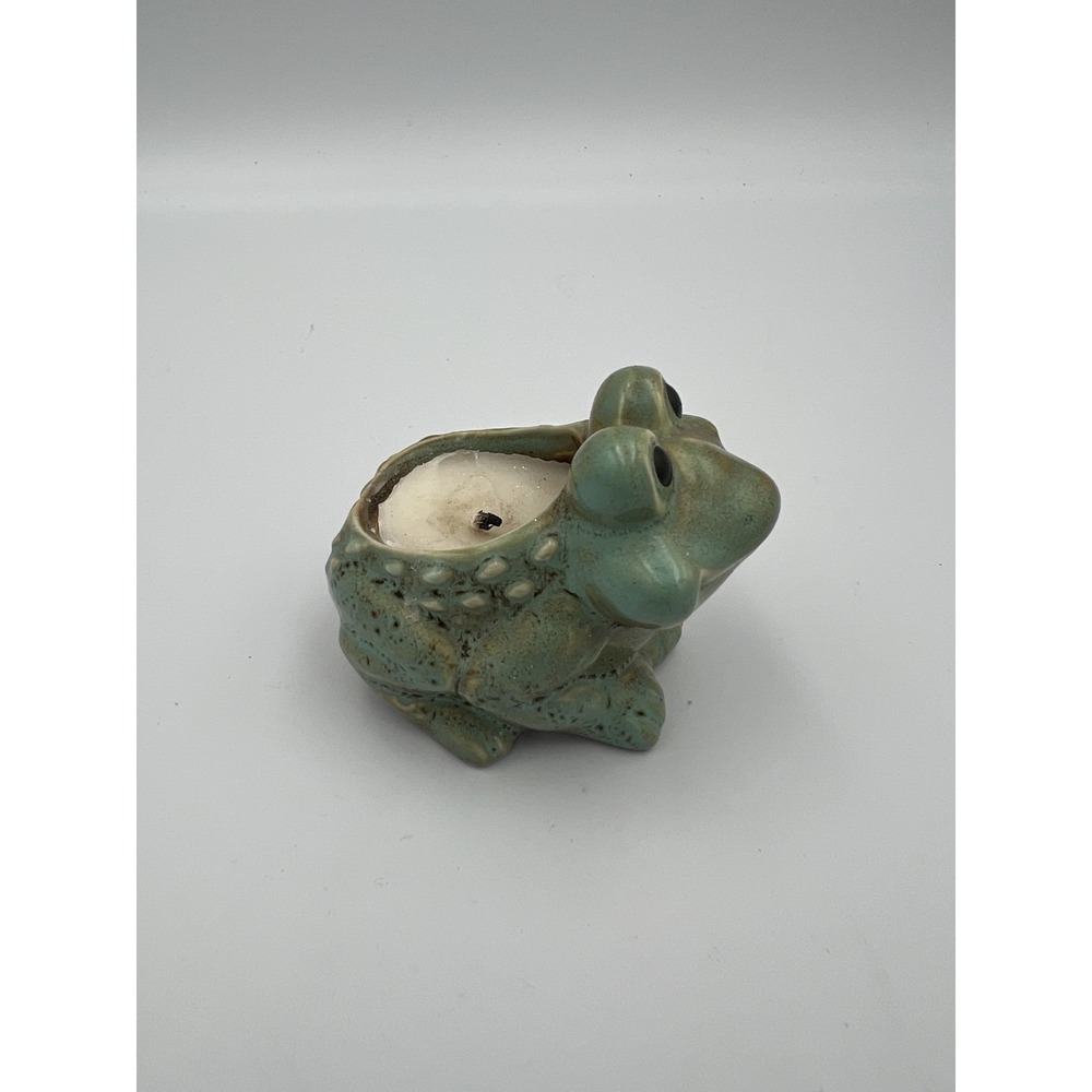 Storybook/Whimsical Ceramic Frog Tea Light Votive Candle Cottagecore Goblincore